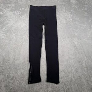 Spanx Leggings Womens‎ Medium Black High Rise Ankle Zip Compression Stretch
